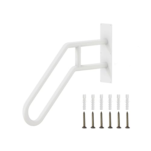 Hand rails for Outdoor Steps - Grab Bars, Wall Mount Heavy Duty Stair Railing U-Shaped Steel Handrail,1-3 Steps Safety Handrails for Outdoor Steps for Elderly Kids Disabled Pregnant Women