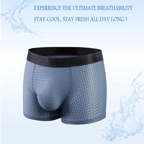 Men's Mesh Shapewear Boxer Briefs with Butt Enhancing Pads W939