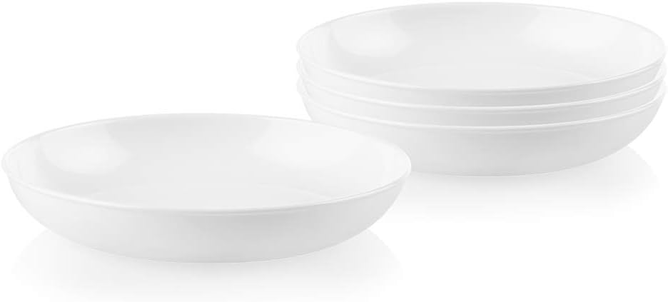 18-Piece Dinnerware Set for 6 with 4-Pc Stackable Bowls, White N331579