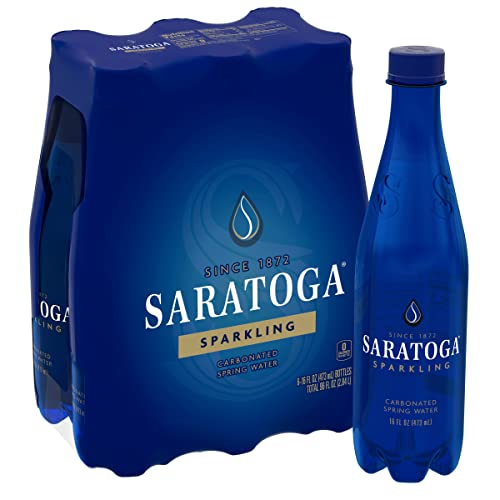Saratoga Sparkling Water, Plastic Bottle, 28 oz, 12 Pack