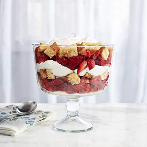 Footed Glass Trifle Bowl, 9-inch, 96 oz, Clear F96043