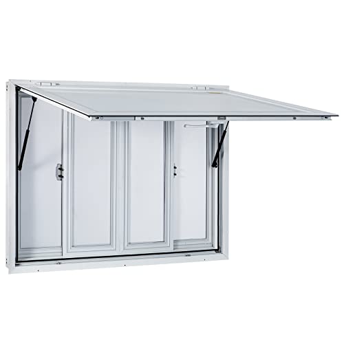 Aluminum Alloy Food Truck Service Window, 36 x 36 inch, 4 Sliding Screens R62011
