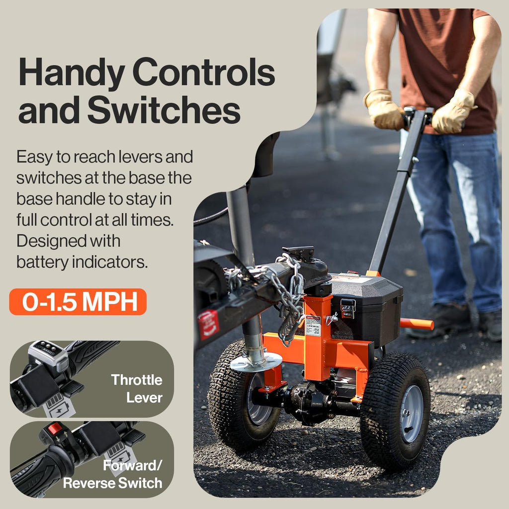 Electric Trailer Dolly 2800LBS Capacity, 450LBS Tongue Weight, 24V Powered with 2" Ball Mount U645