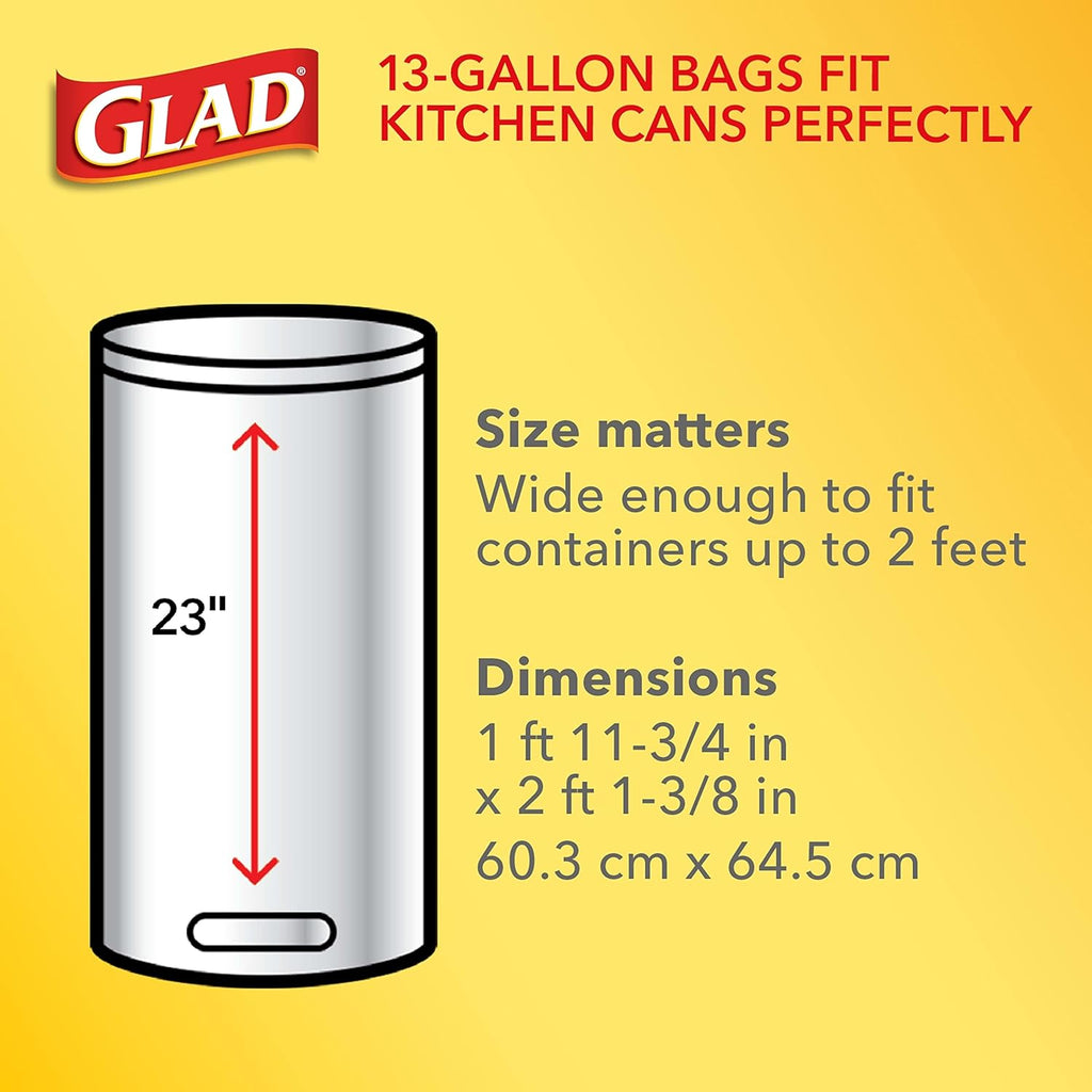Tall Kitchen Drawstring Trash Bags, Fresh Clean, 13 Gal, 40 Ct D201