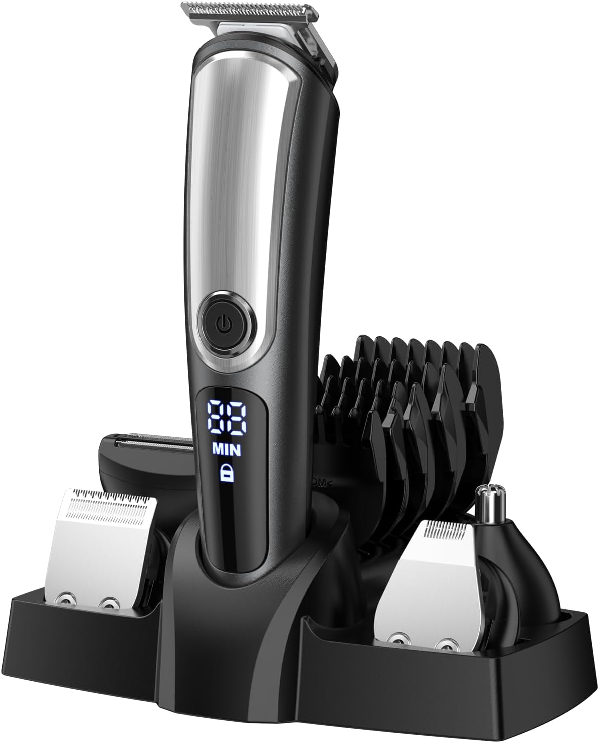 Beard Trimmer for Men, Cordless Hair Clipper, Rechargeable Electric Razor Mens Grooming Kit, Waterproof Wet Dry Electric Shaver, Face Nose Ear Mustache Hair Trimmer, Gifts for Men