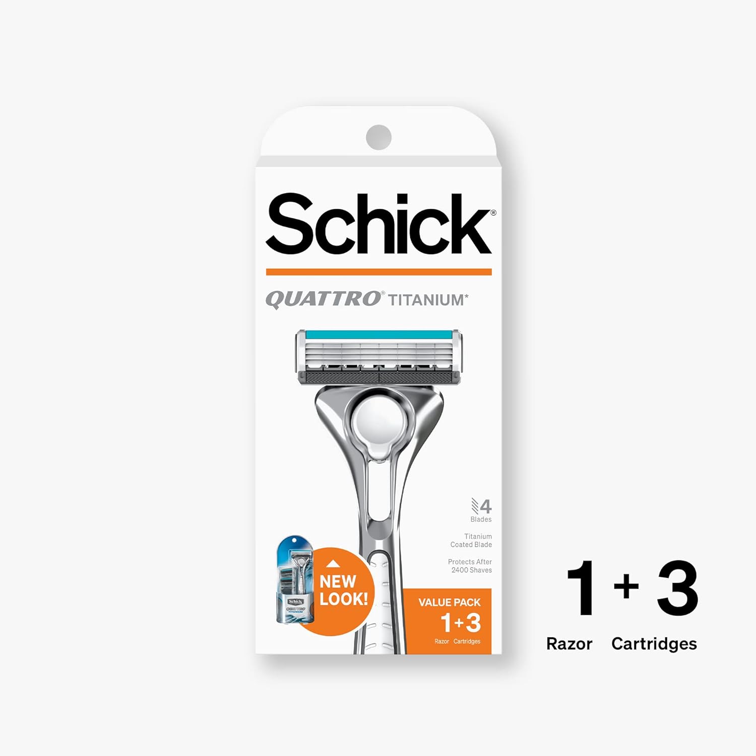 Titanium Razor with 3 Refill Blades S434