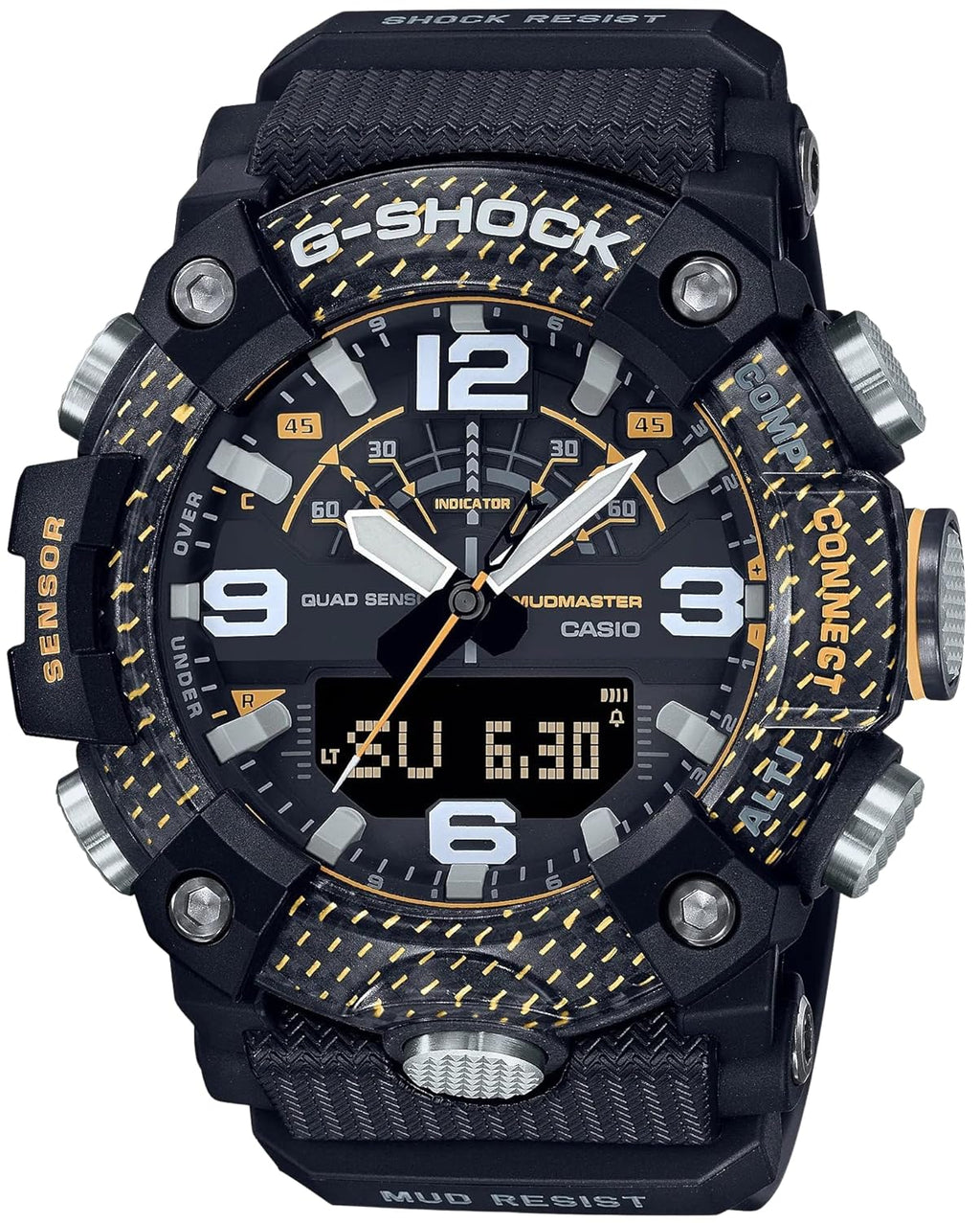 Casio G-Shock GGB100Y-1 MUDMASTER BLE Carbon Quad Sensor,yellow/black