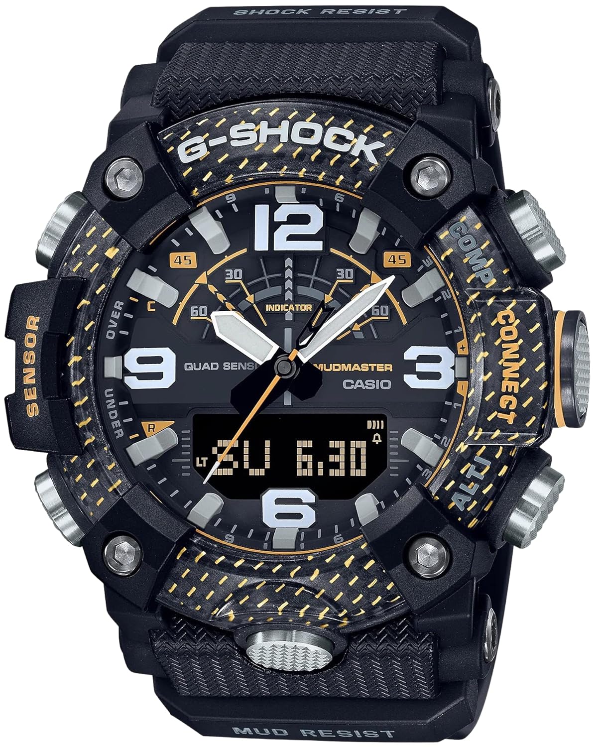Casio G-Shock GGB100Y-1 MUDMASTER BLE Carbon Quad Sensor,yellow/black