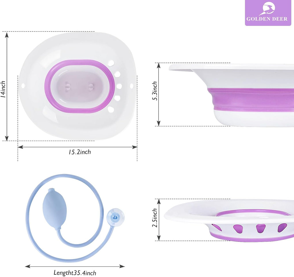 Sitz Bath for Toilet Seat, Automatic Flushing, Postpartum Care N5630