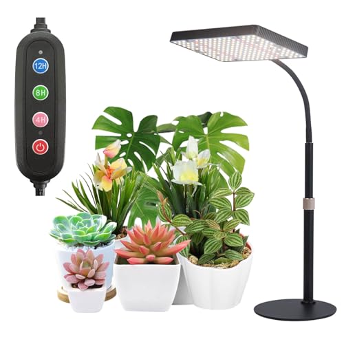 FECiDA Grow Lights for Indoor Plants Full Spectrum, Tripod Stand Grow Light, 4/8/12 Hr Timer Grow Light with Stand, 208PCS LEDs, 2000 Lumen, Bright Enough, 24"-64" Height Adjustable