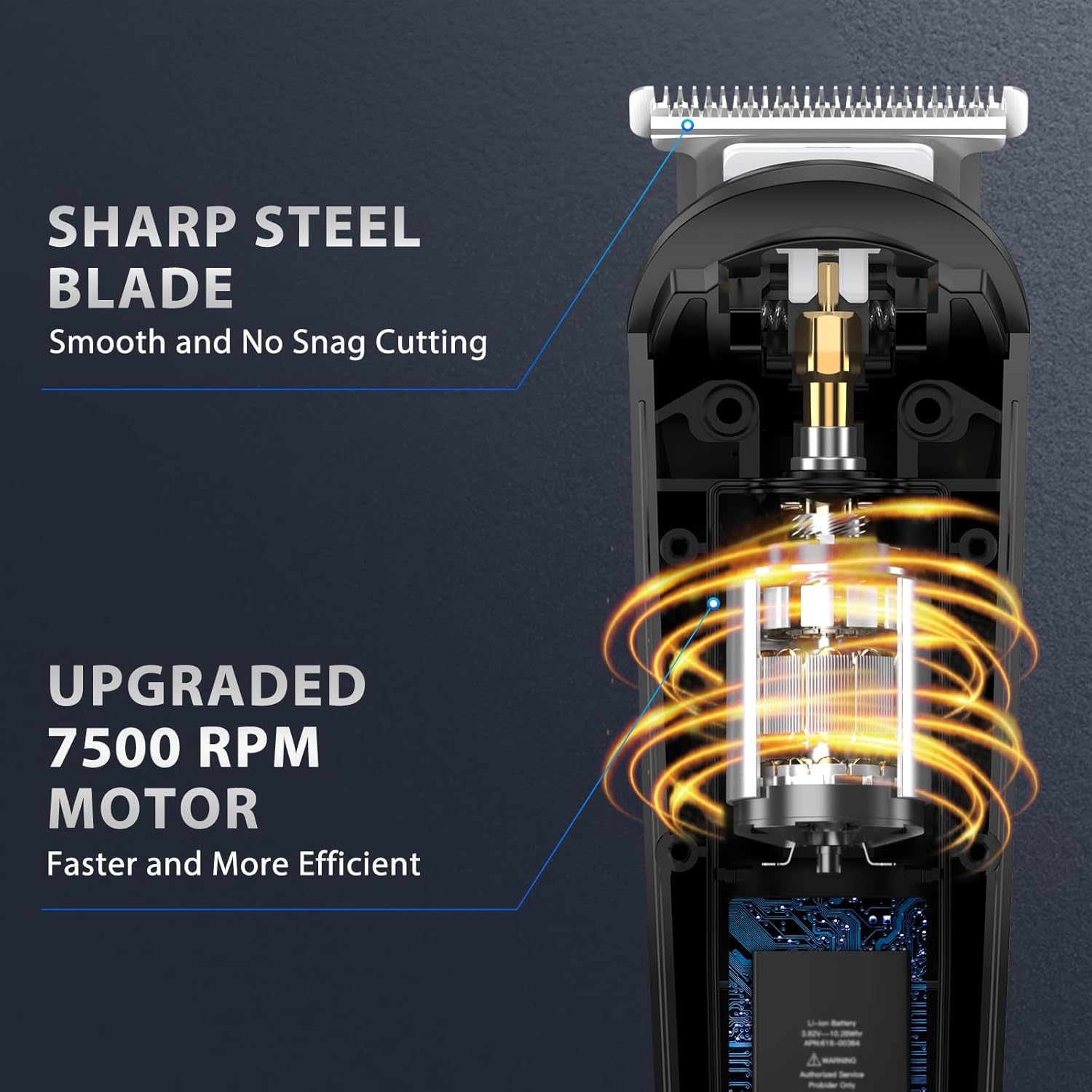 Cordless Beard Trimmer for Men, Rechargeable Wet Dry Grooming Kit M821021