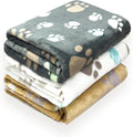 Pet Blankets for Dogs Cats - 3Pack Heart Pattern Super Soft Fluffy Dog Blankets for Small Medium Large Doggy Kitten (Big Paws, Medium)