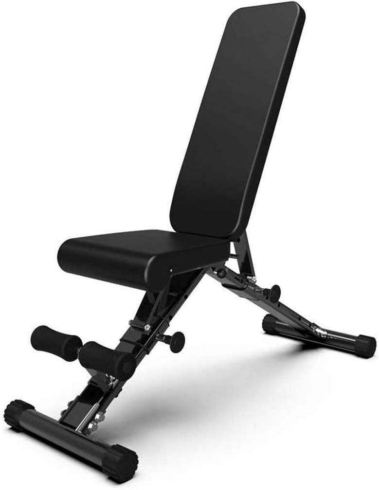 Adjustable Weight Bench - Utility Weight Benches for Full Body Workout Foldable Flat/Incline/Decline Bench Press Black Professional Dumbbell Bench for Home Gym