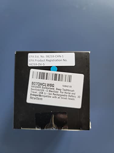 UV Toothbrush Sanitizer, Rechargeable, 3D Design Z4213