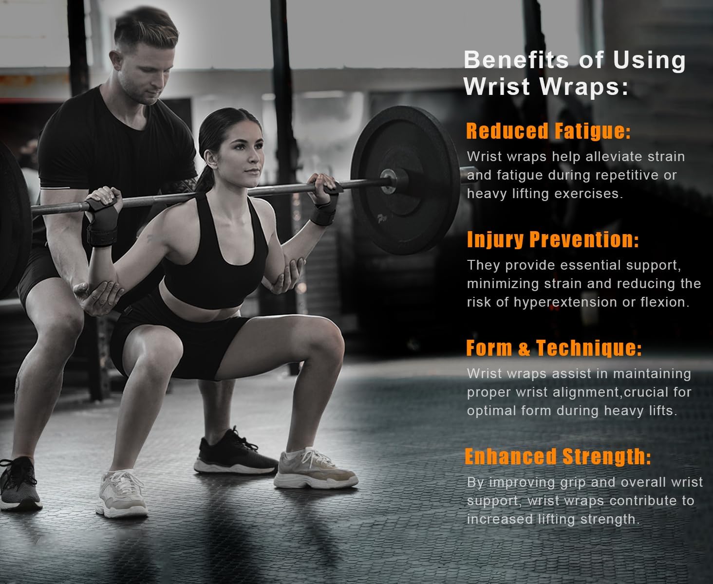 Weight Lifting Belt with Wrist Straps, Adjustable Leather Gym Belt for Squats and Deadlifts O4720
