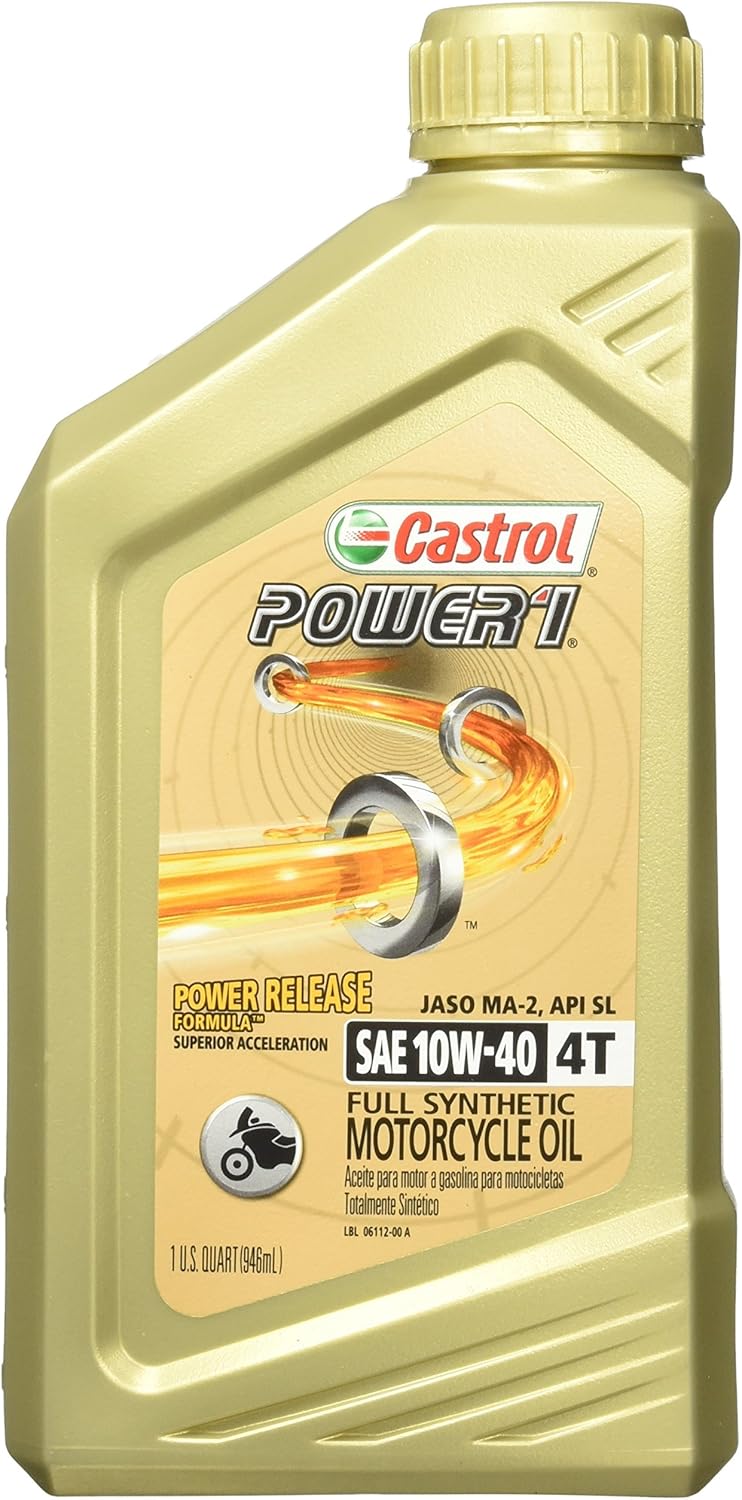 Castrol Power 1 10W-40 Full Synthetic Motorcycle Oil (06112)
