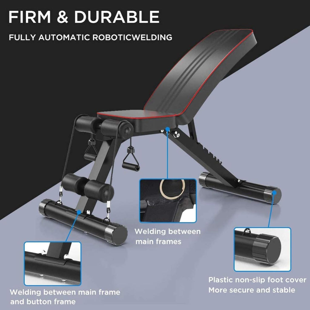 Adjustable Folding Weight Bench for Home Gym Y162
