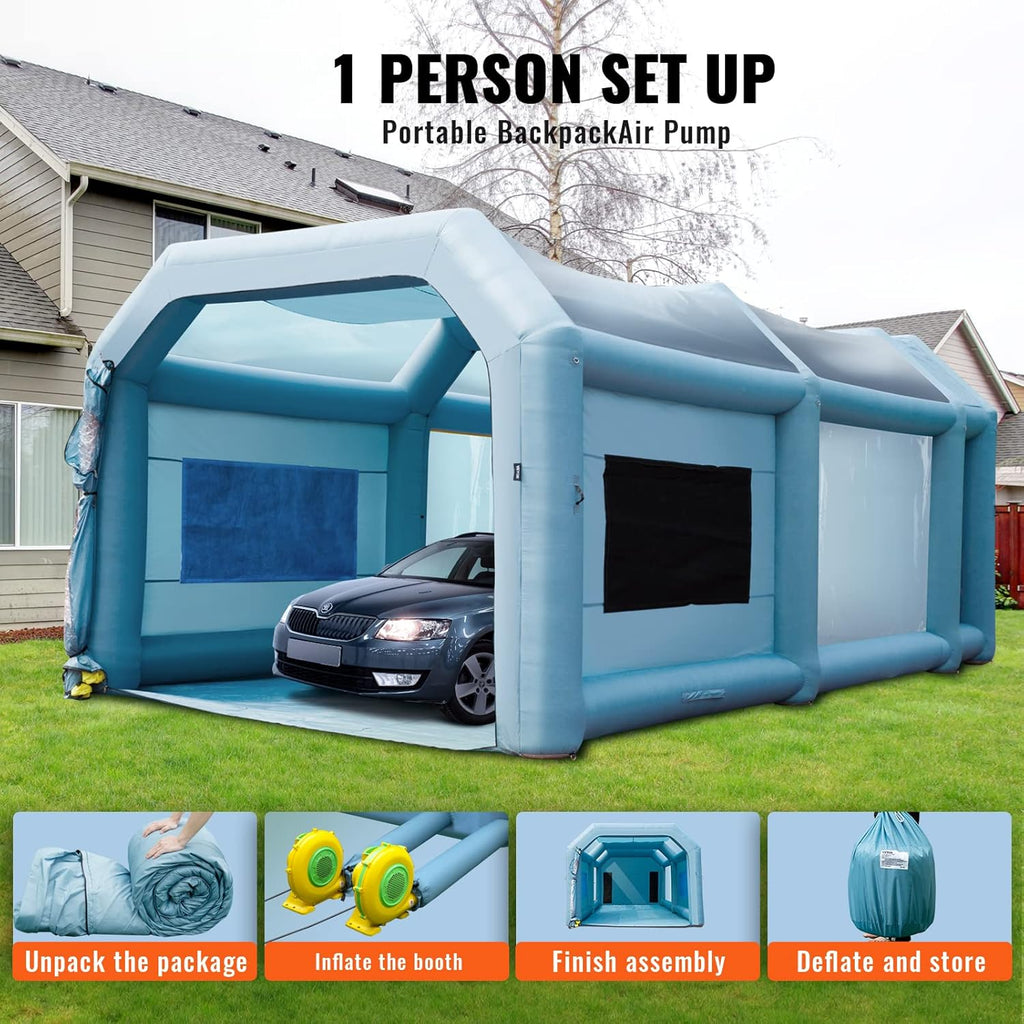 Inflatable Paint Booth Spray Tent with Dual Blowers Z9585