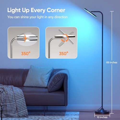 RGB Floor Lamp, 36W LED Standing Lamp with Remote, Dimming and Color Changing Y8634