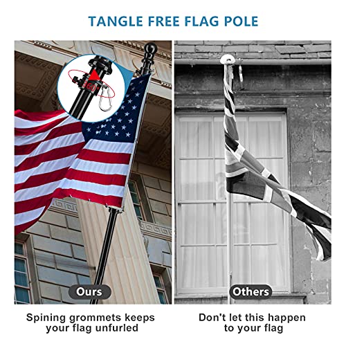 Outdoor Flag Pole 5ft with Holder Bracket, Residential Kit for House Porch Garage Y501988
