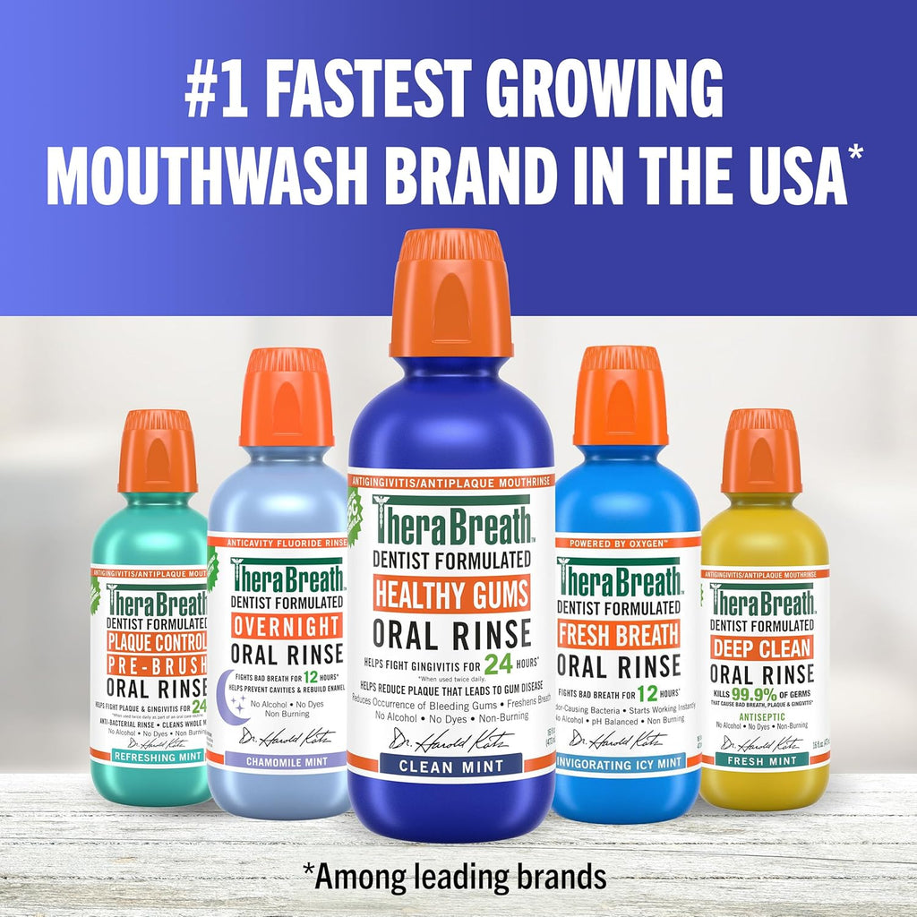 Healthy Gums Mouthwash Clean Mint, Antigingivitis, 16 Fl Oz (2-Pack) B6021