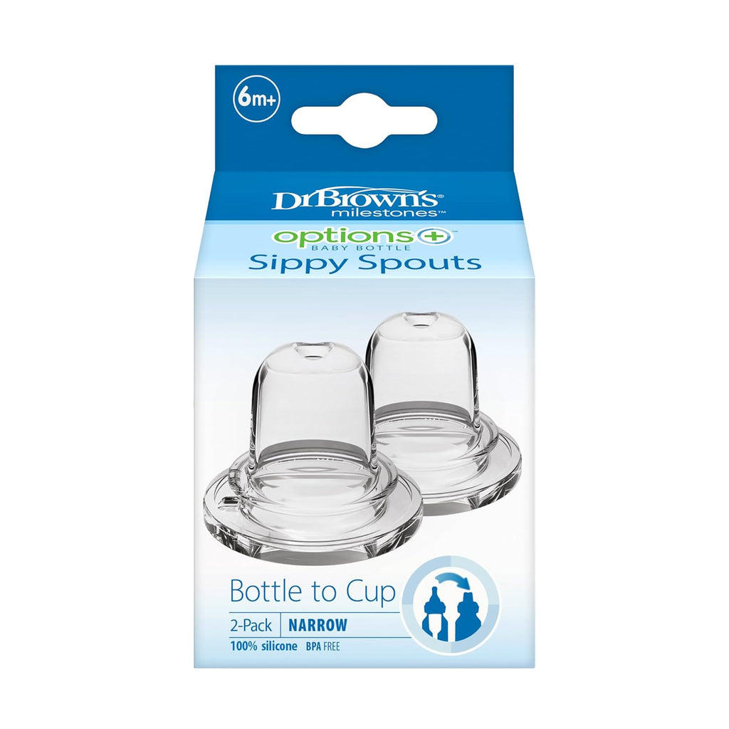 Baby Bottle Sippy Spout, Soft Silicone, 6m+, 2 Count Q379