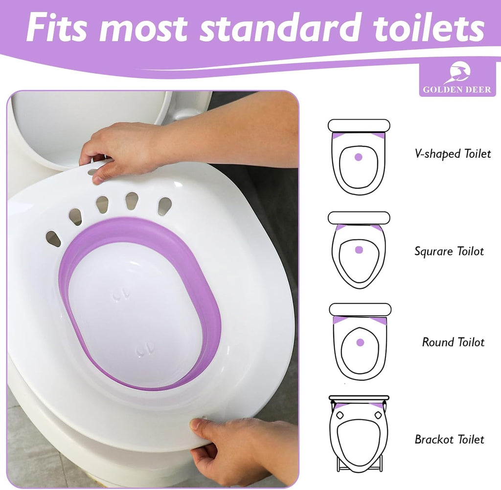 Sitz Bath for Toilet Seat, Automatic Flushing, Postpartum Care N5630