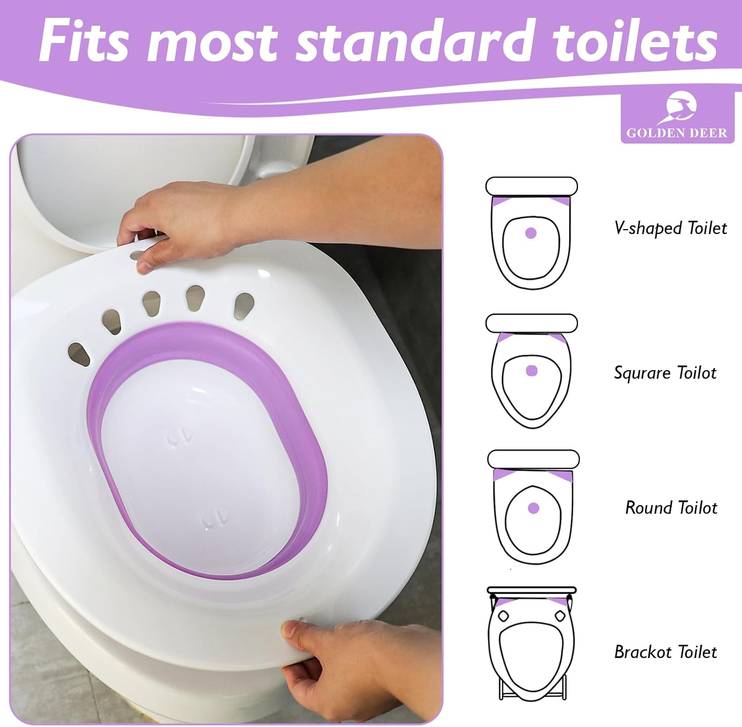 Sitz Bath for Toilet Seat, Automatic Flushing, Postpartum Care N5630