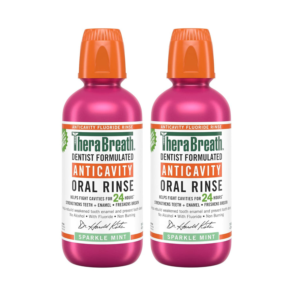Cavity and Bad Breath Oral Rinse, Cool Mint, 16 Fl Oz Z752966