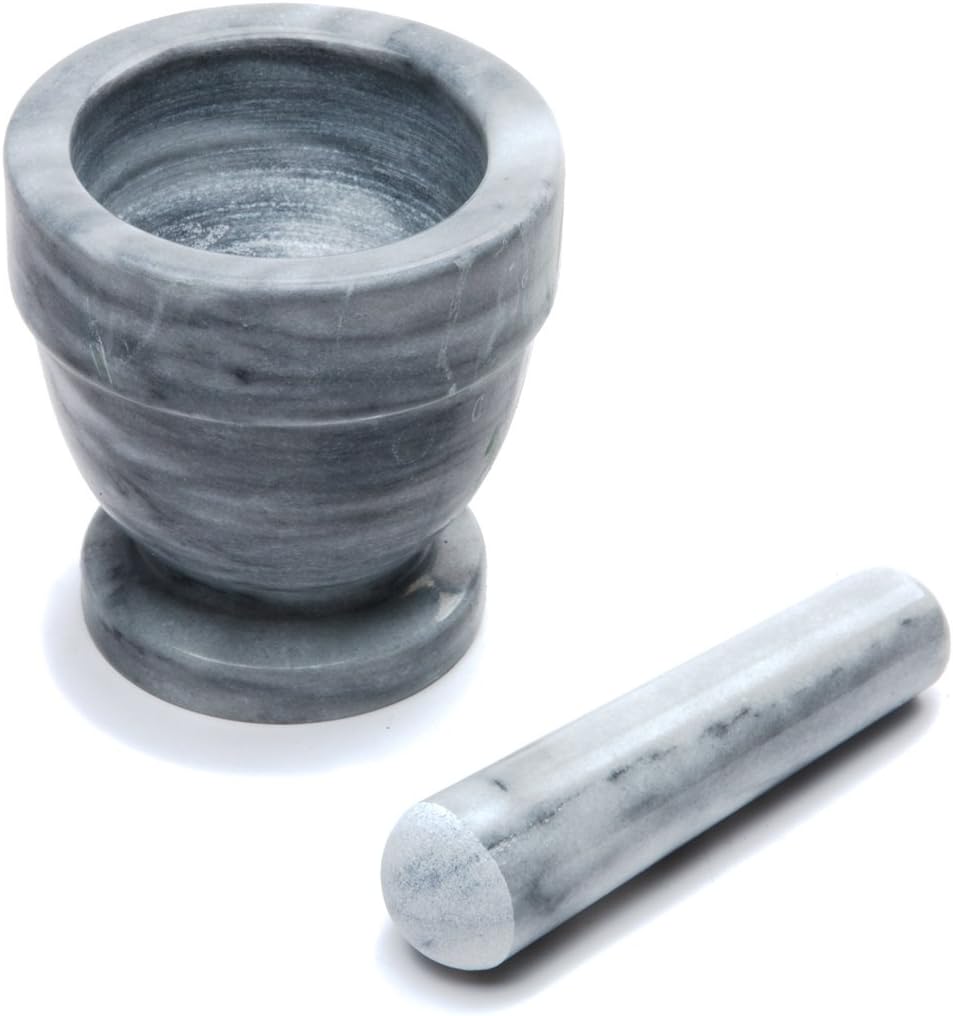 Marble Mortar and Pestle, White R852