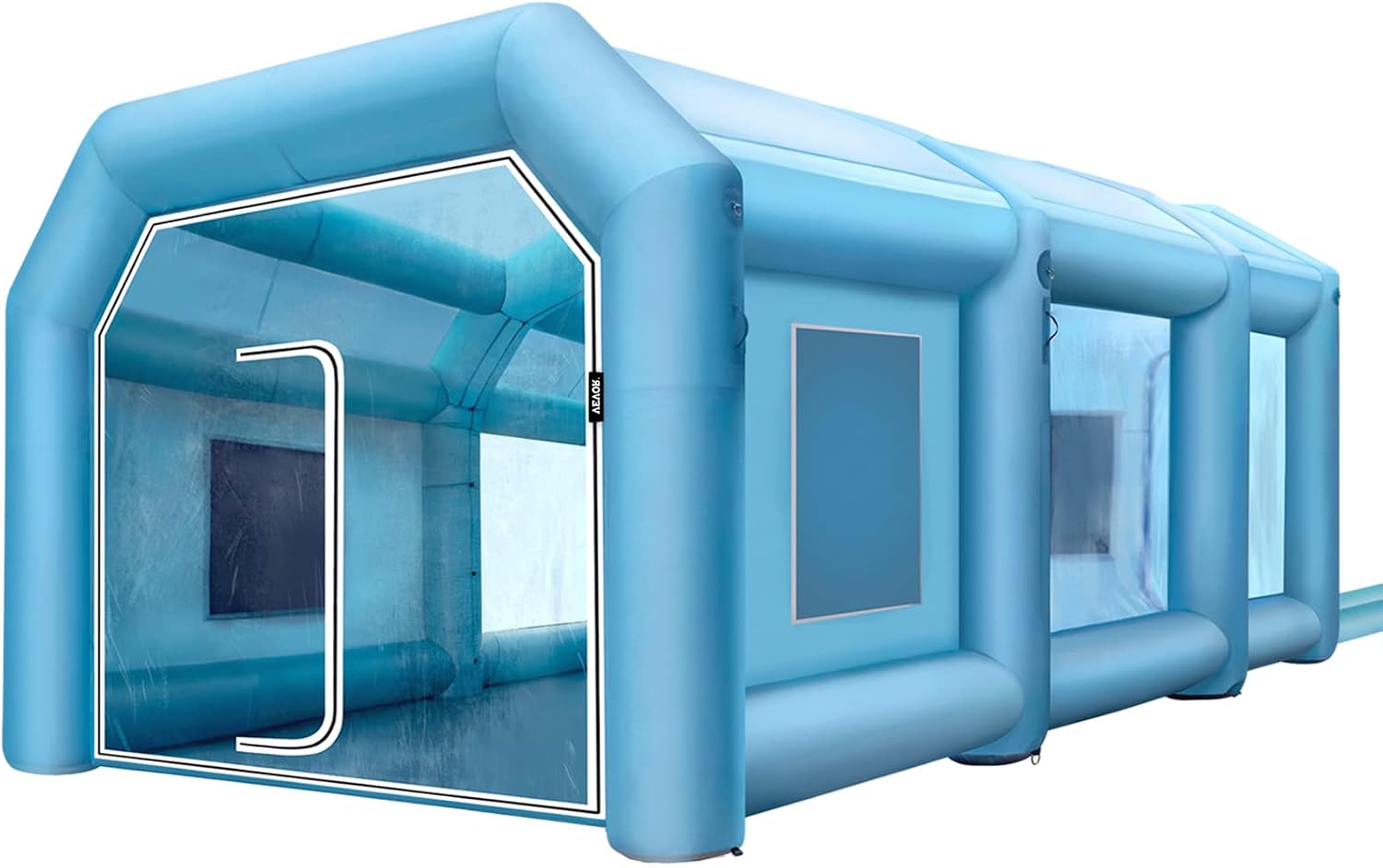 Inflatable Paint Booth 19.7 x 13.1 x 8.5 ft with Blowers and Air Filter System T1413