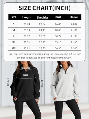 Womens Oversized Half Zip Hoodie Pullover D2860