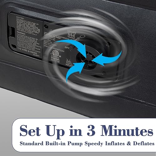 Queen Size Air Mattress with Built-in Pump, Inflatable Bed Q764