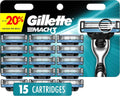 Gillette Mach3 Men's Razor Blades, 15 Blade Refills