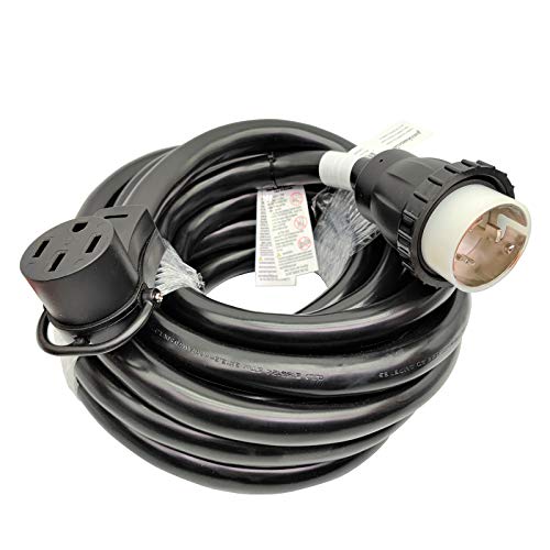 Parkworld 886399 Shore Power 50A to RV & EV Extension Adapter Cord NEMA SS2-50P to 14-50R (30 Feet)