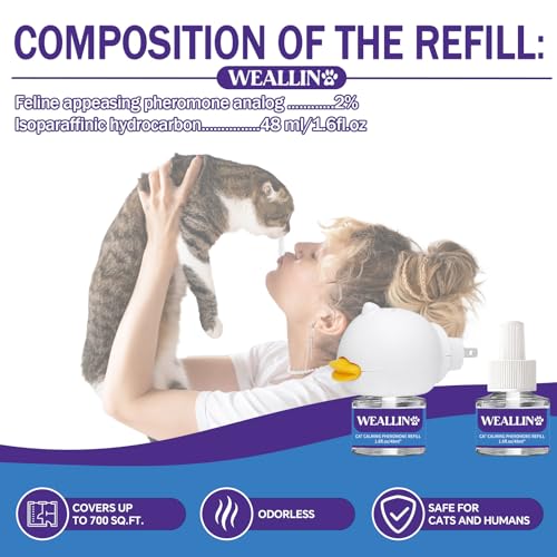 Cat Calming Diffuser Kit with 2 Refills - 60 Days of Relaxation D2604