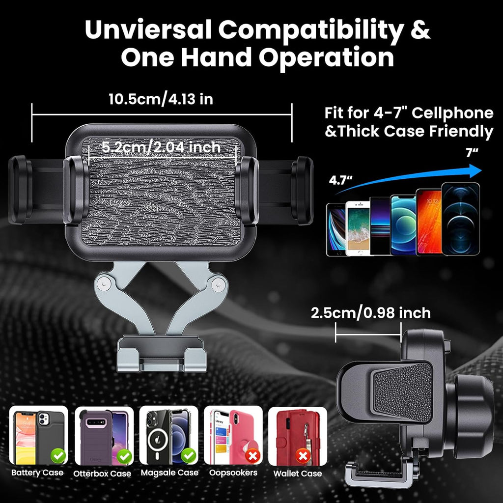 Metal Phone Mount for Ram Truck 2013-2018, Dash Holder with 360° Rotation Y61309