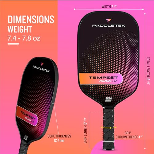 Pickleball Paddle with Polymer Honeycomb Core and Carbon Fiber Surface C727186