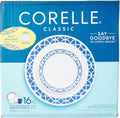 Corelle Cobalt Circles 16-Piece Dinnerware Set Service for 4 Blue