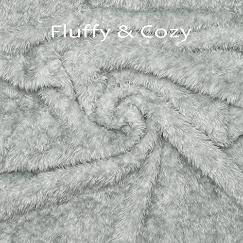 Fluffy Fleece Dog Blanket for Pets, Plush Throw for Bed, Couch, Travel U17930