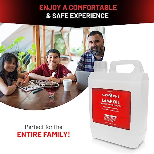 Liquid Paraffin Lamp Oil – 1 Gallon (128oz) Smokeless Odorless Indoor L56406
