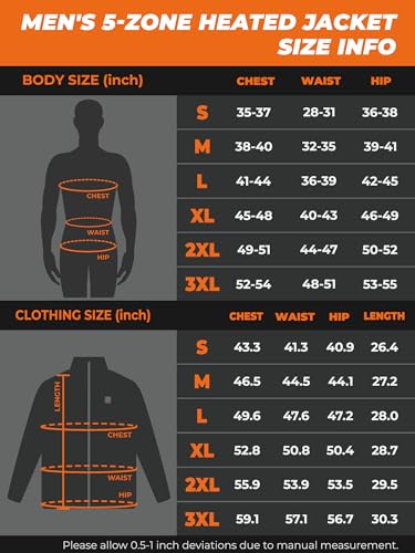 Men's Heated Jacket with 5 Heat Zones K984969
