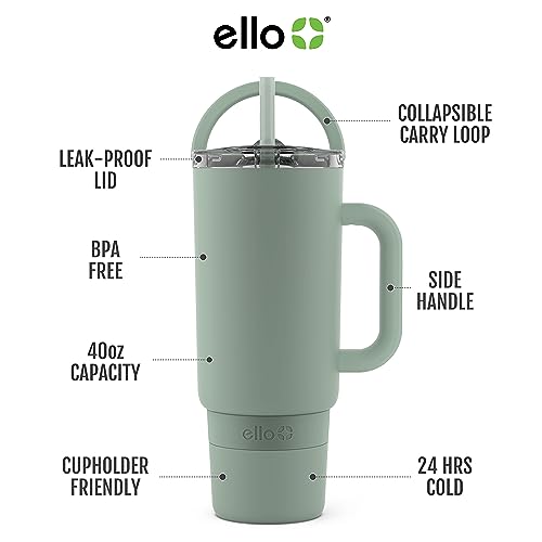 40oz Vacuum Insulated Stainless Steel Tumbler with Straw Lid V188