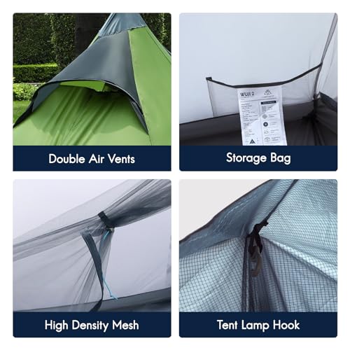Ultralight Backpacking Tent 1 Person, 3 Season Waterproof Double Layer M1751