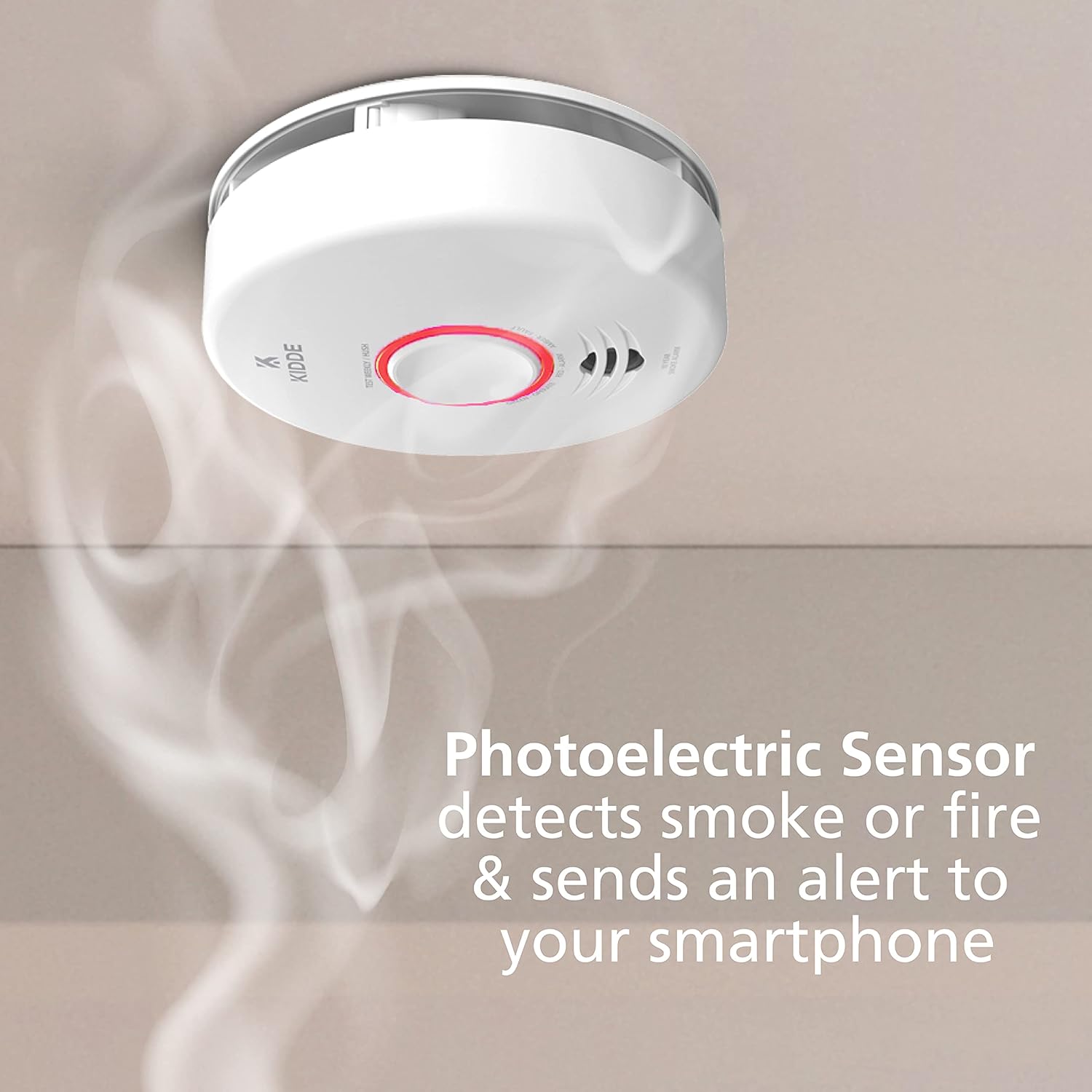 Smart Smoke & CO Detector WiFi Hardwired with Battery Backup, 2 Pack Z719
