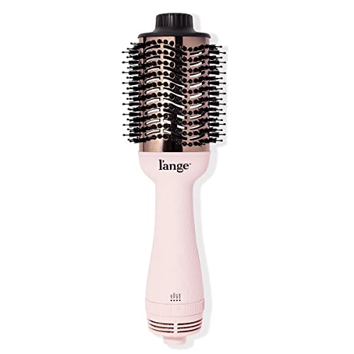 L'ANGE HAIR Le Volume 2-in-1 Titanium Blow Dryer Brush | Hot Air Brush in One with Oval Barrel | Hair Styler for Smooth, Frizz-Free Results for All Hair Types (Blush - 60 mm)