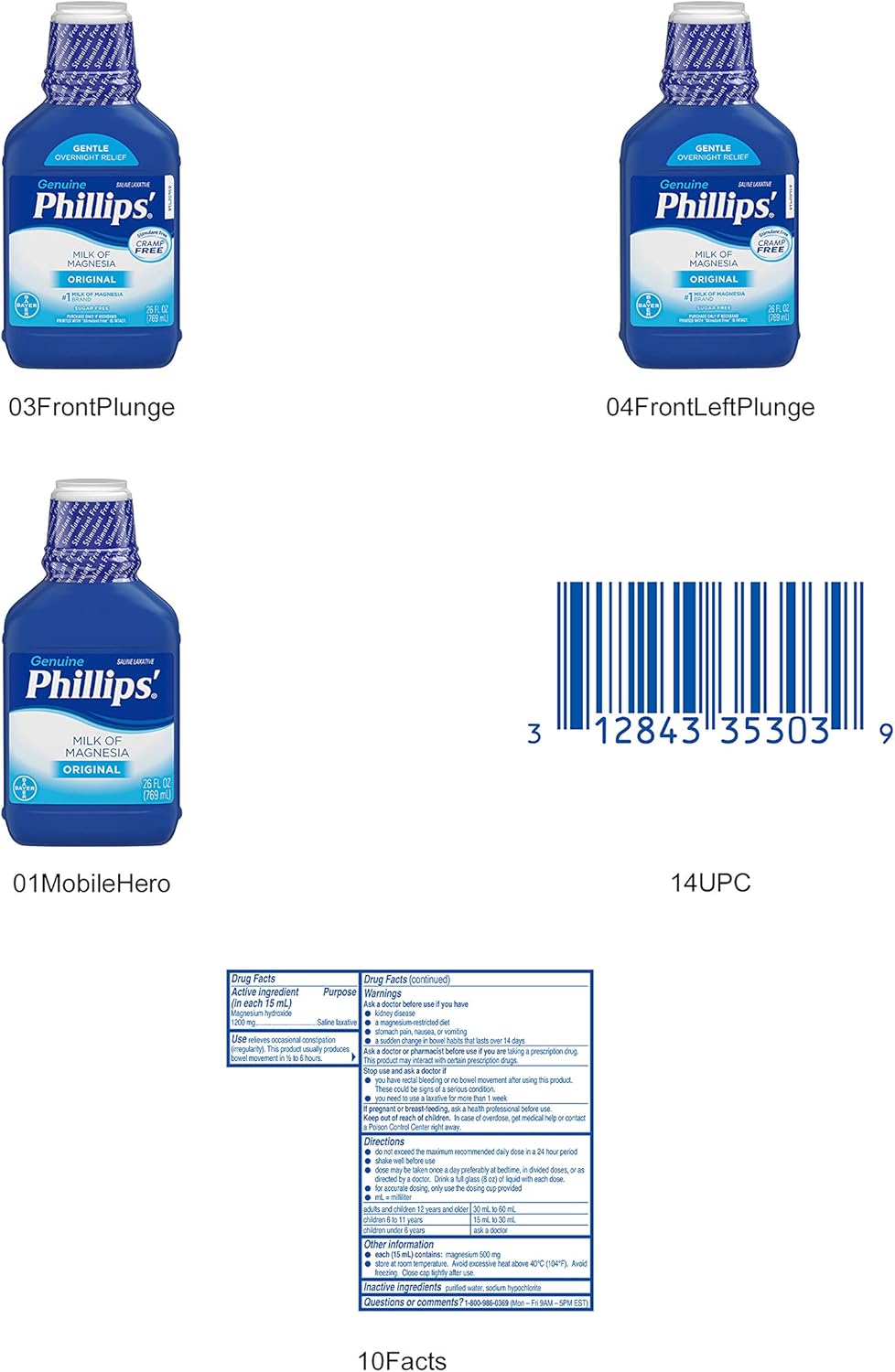 Milk of Magnesia Original 26 fl oz, Pack of 6 D541983