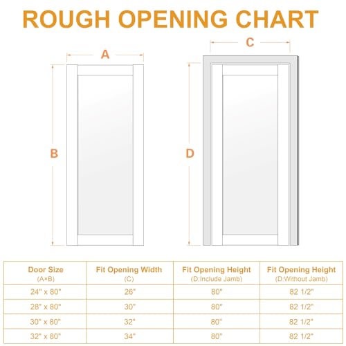 French Interior Door 32x80 Clear Glass 10-Lite Slab B908