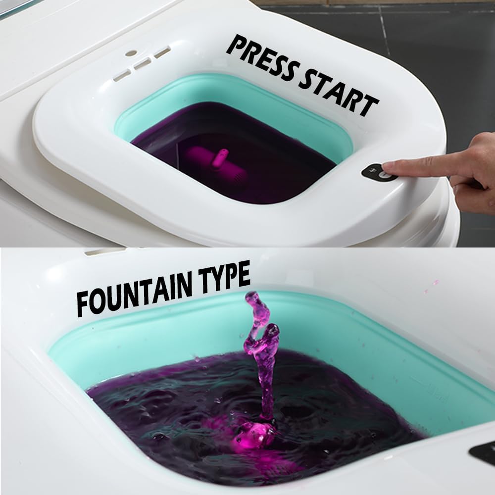 Sitz Bath for Toilet, Battery Powered, Wireless, Collapsible for Postpartum Care S26718