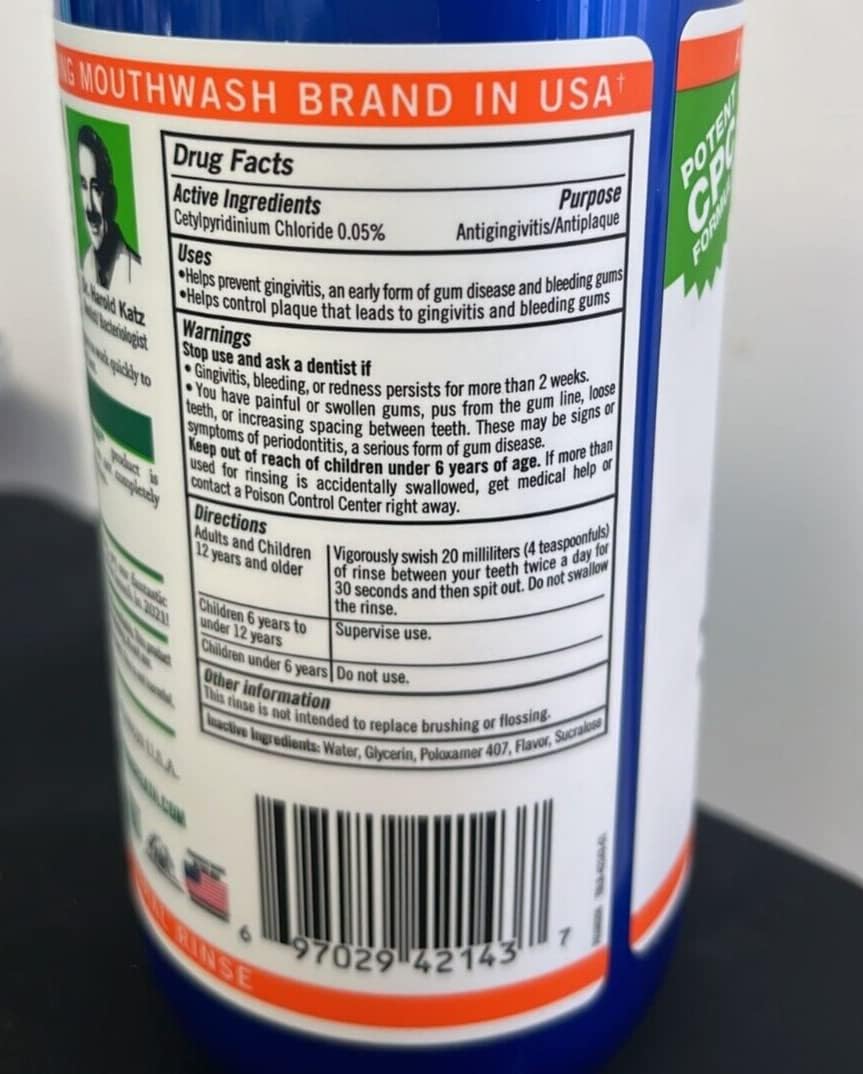 Healthy Gums Oral Rinse Clean Mint, 16 oz, Pack of 6 C4487